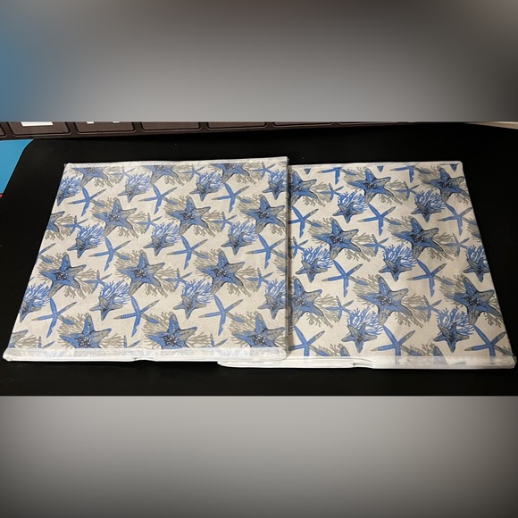 New Set of 2 Closet Essentials Collapsible Storage Containers Starfish Pattern - Picture 2 of 15